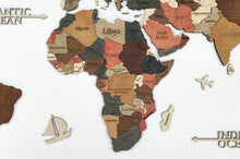 Φόρτωση εικόνας στο εργαλείο προβολής Συλλογής, Ξύλινος τρισδιάστατος παγκόσμιος χάρτης τοίχου - (190 x 110) / Με αγγλικά ονόματα
