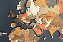 Φόρτωση εικόνας στο εργαλείο προβολής Συλλογής, Ξύλινος τρισδιάστατος παγκόσμιος χάρτης σε plexiglass - (135 x 85) / Με ονόματα
