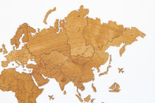 Φόρτωση εικόνας στο εργαλείο προβολής Συλλογής, Ξύλινος παγκόσμιος χάρτης τοίχου ΔΡΥΣ - (115 x 65) / Κενός

