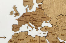 Φόρτωση εικόνας στο εργαλείο προβολής Συλλογής, Ξύλινος παγκόσμιος χάρτης τοίχου ΚΑΡΥΔΙΑ - (115 x 65) / Με αγγλικά ονόματα
