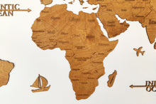 Φόρτωση εικόνας στο εργαλείο προβολής Συλλογής, Ξύλινος παγκόσμιος χάρτης τοίχου ΔΡΥΣ - (190 x 110) / Με αγγλικά ονόματα
